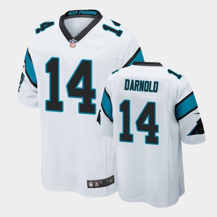 Men Carolina Panthers #14 Sam Darnold Nike White Game NFL Jersey